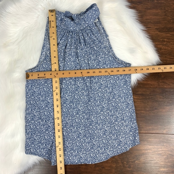 J. Crew S/L Floral Halter Style Stretch Blouse Top - Picture 8 of 8